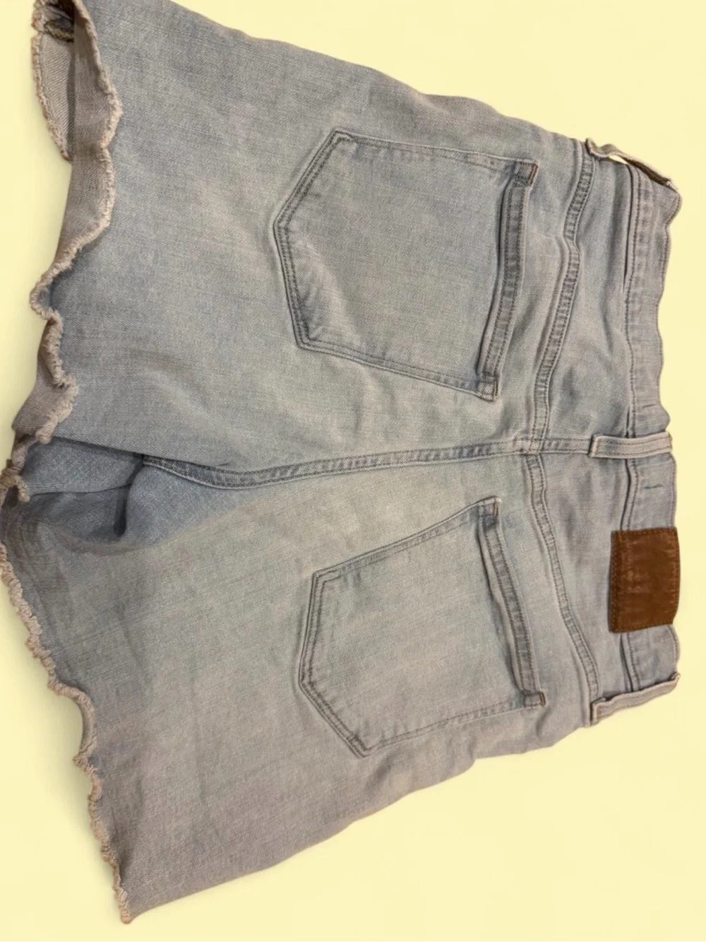 J. Crew Light Wash High-Rise Button-Front Denim Shorts